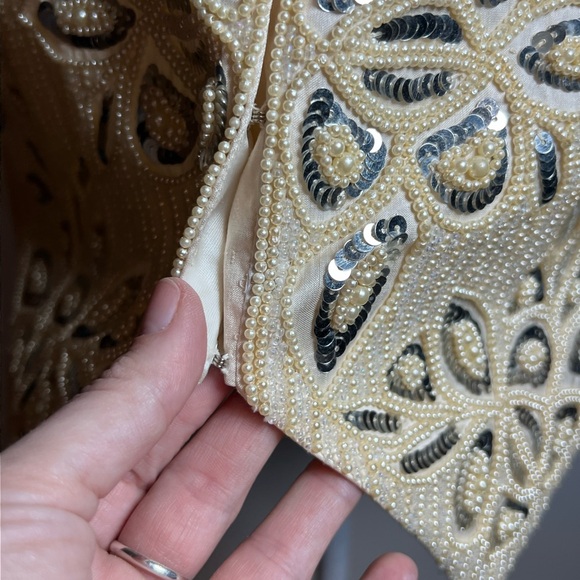 NWT Vintage Liz Claiborne 100% Silk Beaded Vest Glam Formal M - Picture 8 of 13